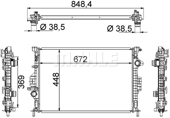 Radiator, engine cooling