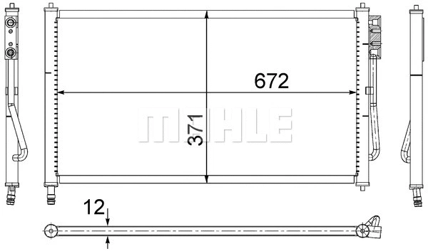 Condenser, air conditioning (AC 218 000S)