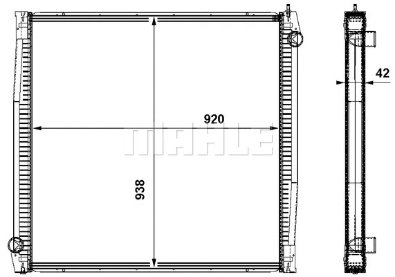 Radiator, engine cooling (CR 861 000P)