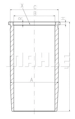 Cylinder Sleeve (227 LW 00113 001)