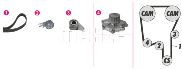 Water Pump & Timing Belt Kit (CPK 117 000P)