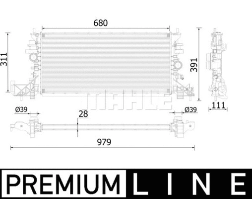 Radiator, engine cooling (CR 2251 000P)