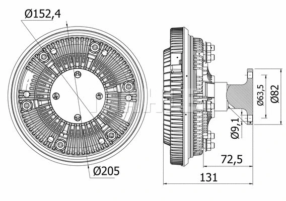 Clutch, radiator fan (CFC 37 000S)
