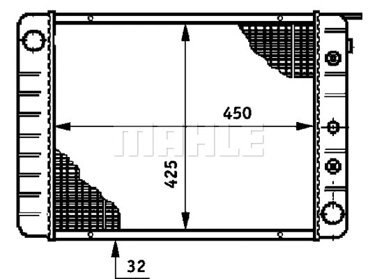 Radiator, engine cooling (CR 653 000S)