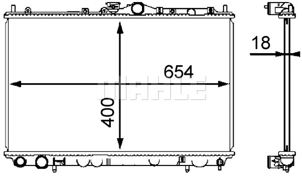 Radiator, engine cooling