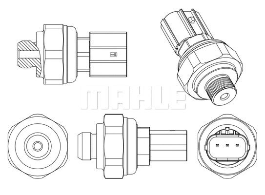 Pressure Switch, air conditioning (ASE 10 000P)
