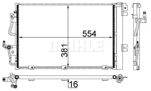 Condenser, air conditioning (AC 377 001S)