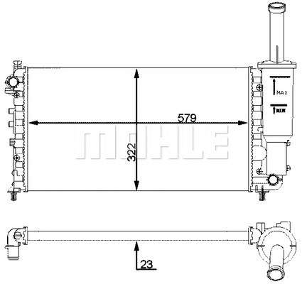 Radiator, engine cooling