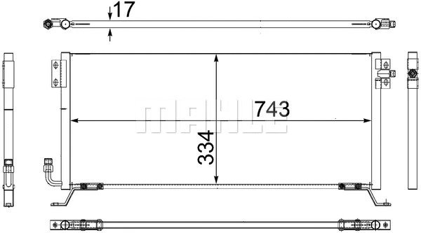 Condenser, air conditioning (AC 106 000S)