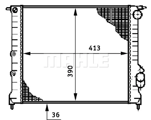 Radiator, engine cooling (CR 209 000S)