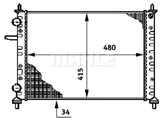 Radiator, engine cooling (CR 631 000S)