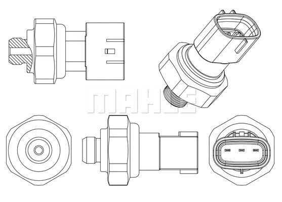 Pressure Switch, air conditioning (ASE 9 000P)