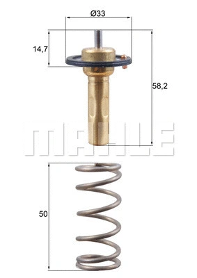 Thermostat, coolant (TX 265 89D)