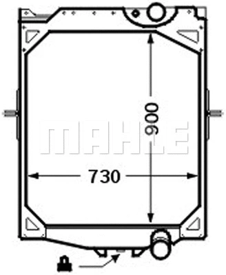 Radiator, engine cooling (CR 756 000P)