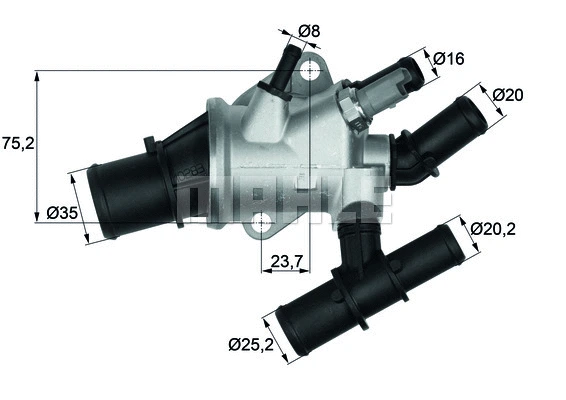 Thermostat, coolant (TI 155 88)