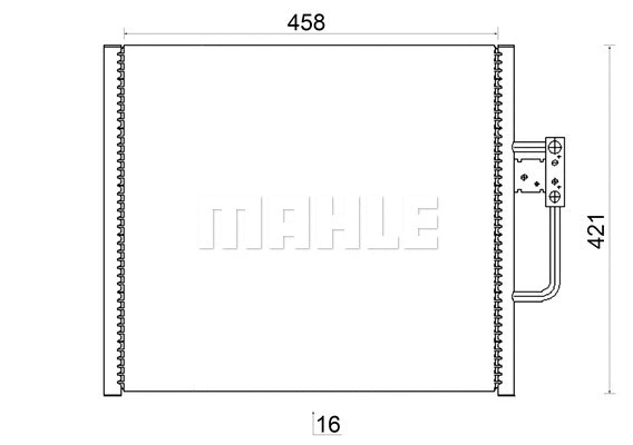 Condenser, air conditioning (AC 201 001S)