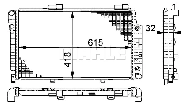 Radiator, engine cooling