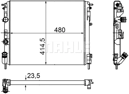 Radiator, engine cooling (CR 1145 000P)