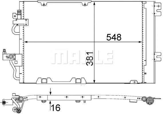 Condenser, air conditioning (AC 378 000S)