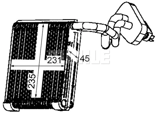 Evaporator, air conditioning (AE 111 000P)