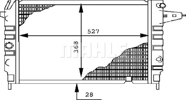 Radiator, engine cooling (CR 437 000S)