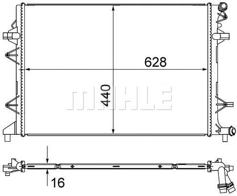 Radiator, engine cooling (CR 855 000S)