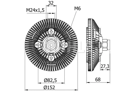 Clutch, radiator fan (CFC 77 000S)