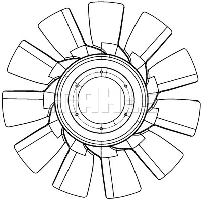 Fan Wheel, engine cooling (CFW 82 000P)