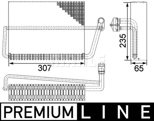 Evaporator, air conditioning