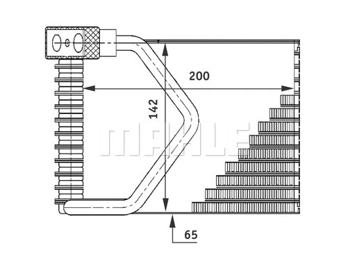 Evaporator, air conditioning (AE 54 000P)