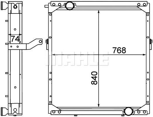 Radiator, engine cooling (CR 1553 000P)
