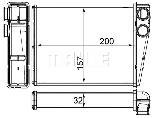 Heat Exchanger, interior heating (AH 263 000S)