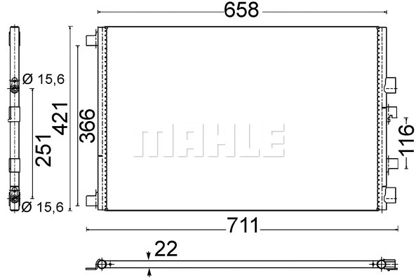 Condenser, air conditioning (AC 701 000S)