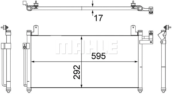 Condenser, air conditioning (AC 491 000S)