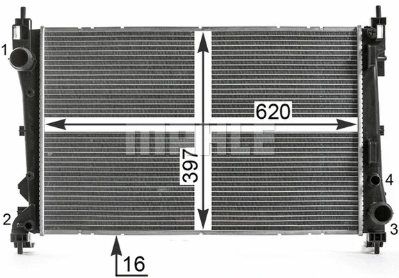 Radiator, engine cooling