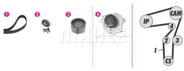 Water Pump & Timing Belt Kit (CPK 123 000P)