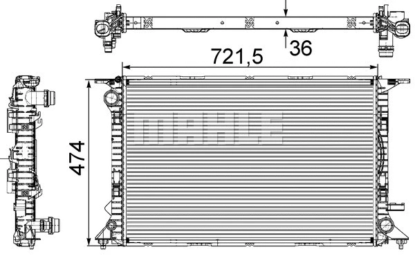 Radiator, engine cooling