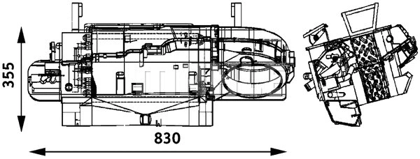 Heat Exchanger, interior heating (AH 172 000P)