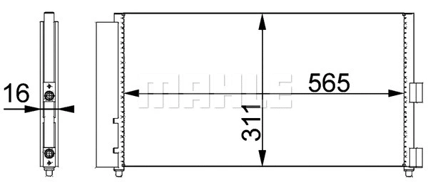 Condenser, air conditioning (AC 372 000P)