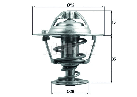 Thermostat, coolant (TX 184 78D)