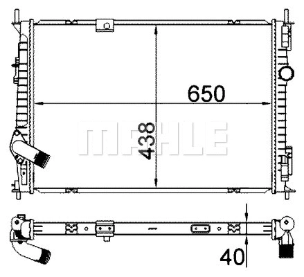 Radiator, engine cooling (CR 2058 000S)