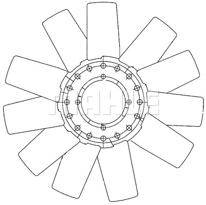 Fan Wheel, engine cooling (CFW 78 000P)