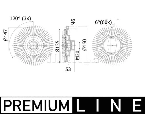 Clutch, radiator fan (CFC 74 000P)