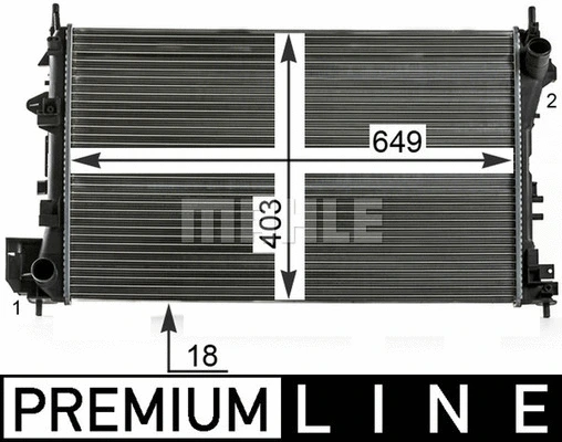 Radiator, engine cooling (CR 40 000P)