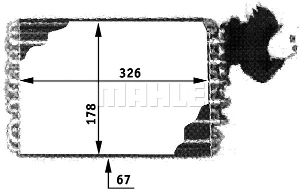 Evaporator, air conditioning (AE 32 000P)