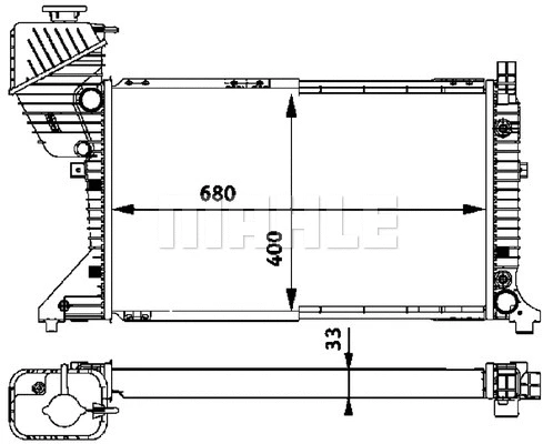 Radiator, engine cooling