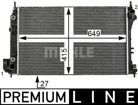 Radiator, engine cooling (CR 26 000P)