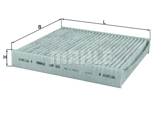 Filter, cabin air (LAK 922)