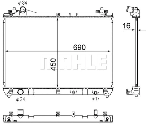 Radiator, engine cooling