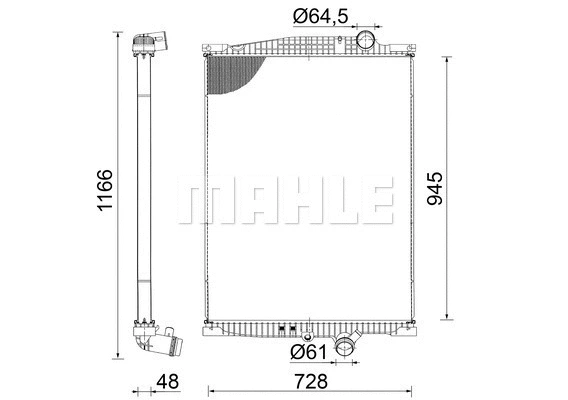 Radiator, engine cooling (CR 2096 000S)